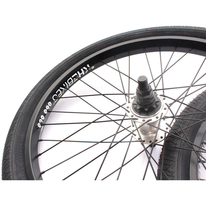 BMX kerékszett gumiabroncsokkal együtt KHE MAC2 20 inch 14mm / 10mm S/B