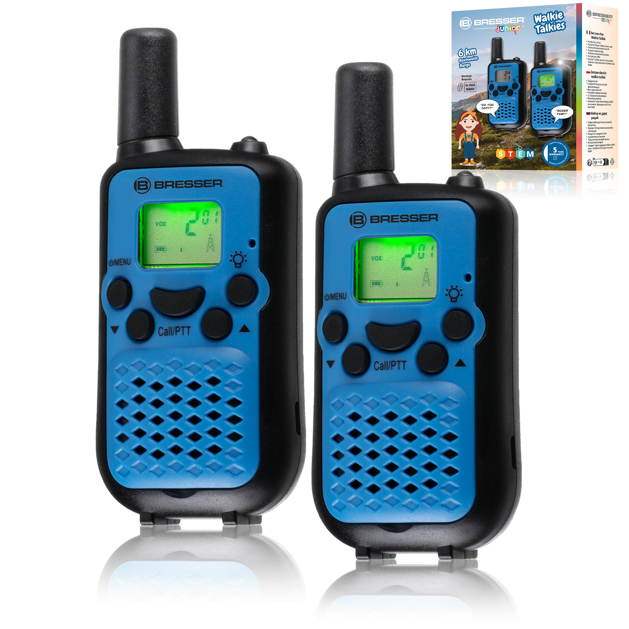 Set Walkie Talkie Bresser Junior 8811400WXH000, raza 6 Km