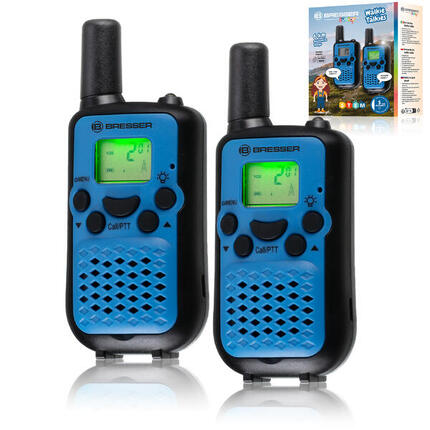 JUNIOR Set de 2 Walkies-Talkies avec grande portée jusqu'à 6 km et fonction mai