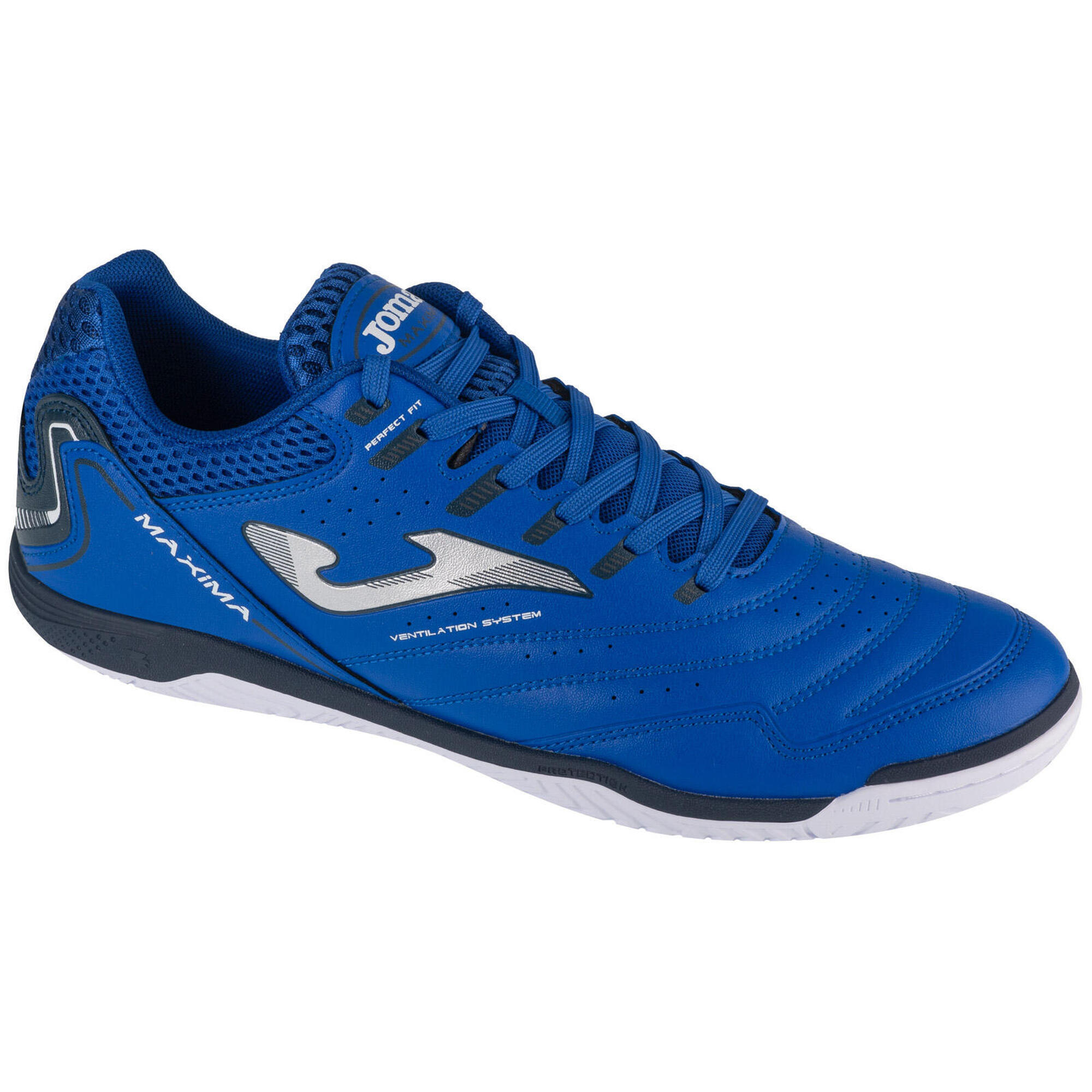 Joma - Chaussures De Foot En Salle Pour Hommes Maxima 24 Maxw In - Chaussures De Futsal - Bleu|gris|noir - 43,5 - Decathlon