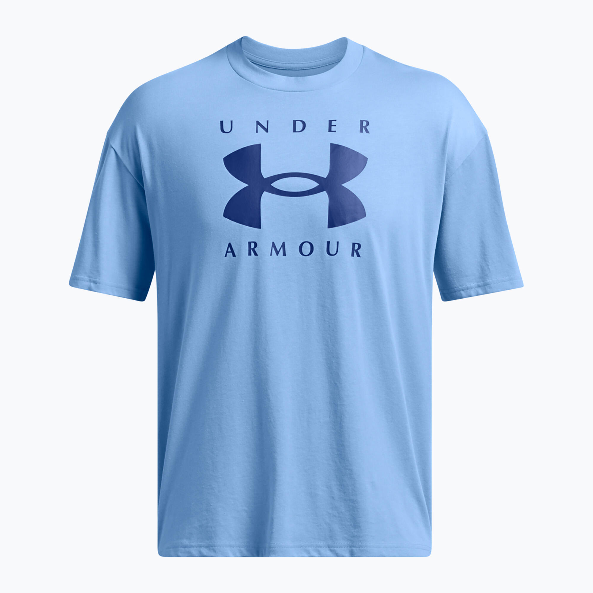 T-Shirt Manches Courtes Under Armour Heavyweight Logo Bleu S Homme 5/5