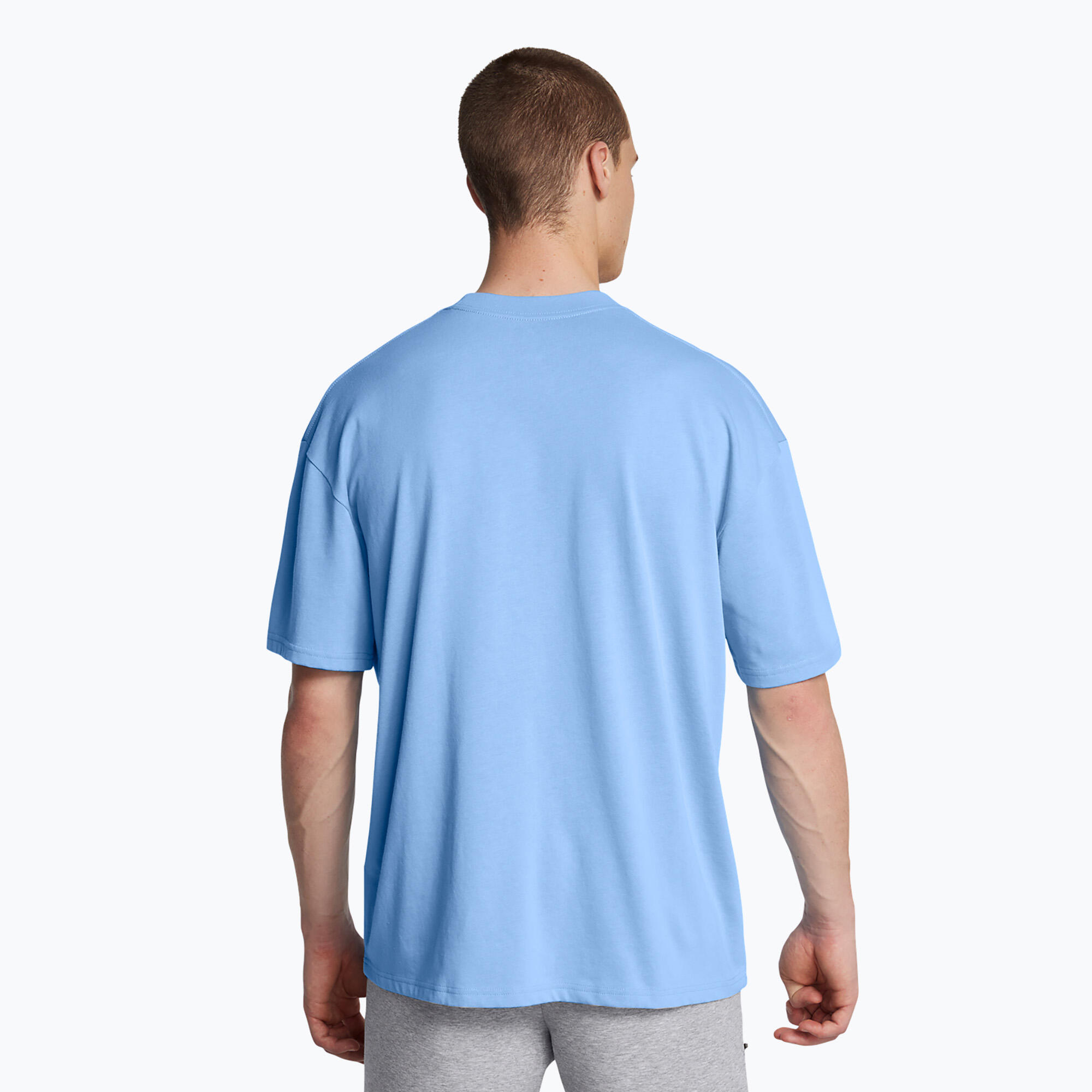 T-Shirt Manches Courtes Under Armour Heavyweight Logo Bleu S Homme 2/5