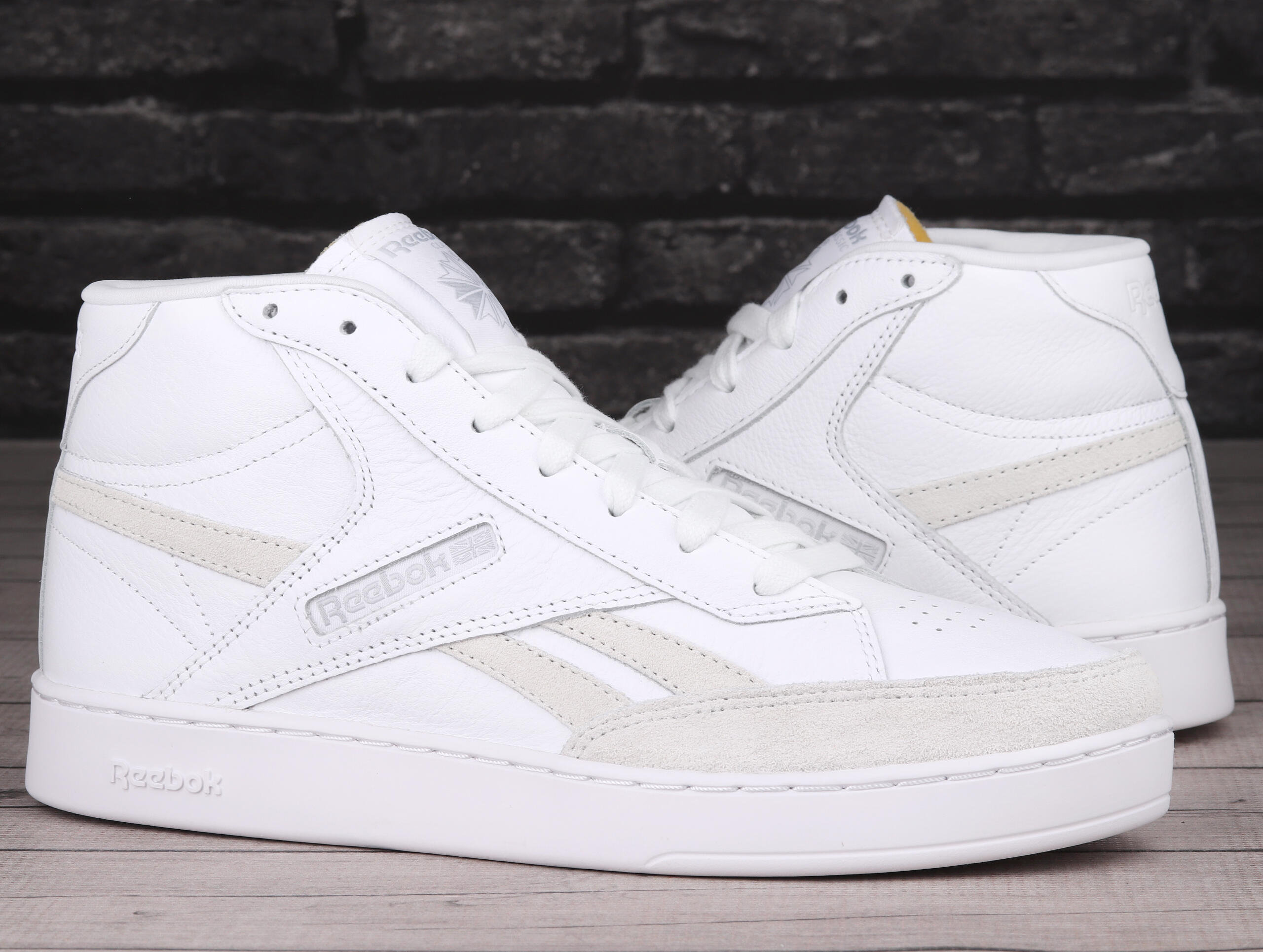 Buty męskie wysokie ze skóry Reebok CLUB C FORM 2/7