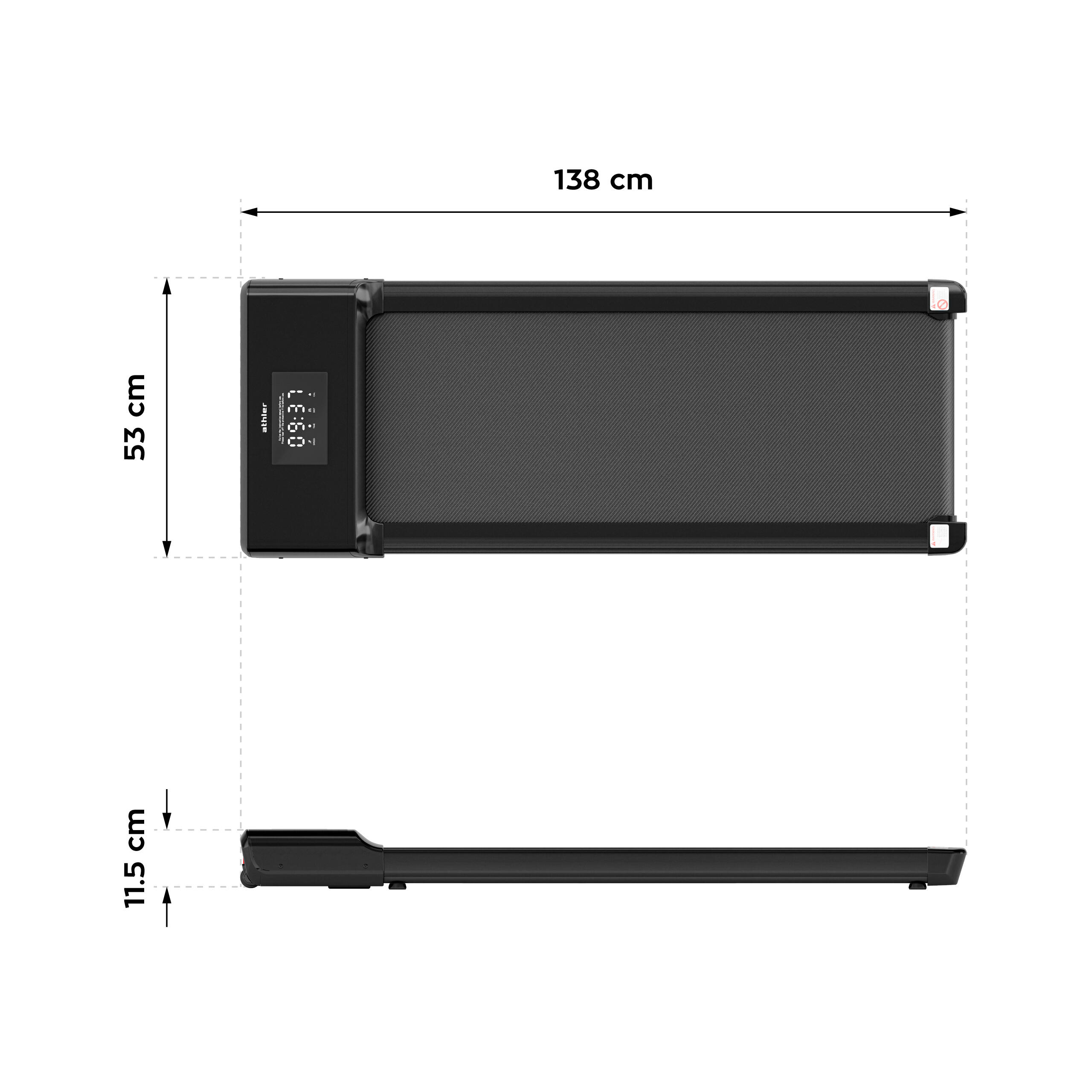Unter-Tisch-Laufband Impala 10 Athler Geschwindigkeit 1-6 km/h, LCD-Display 4/7