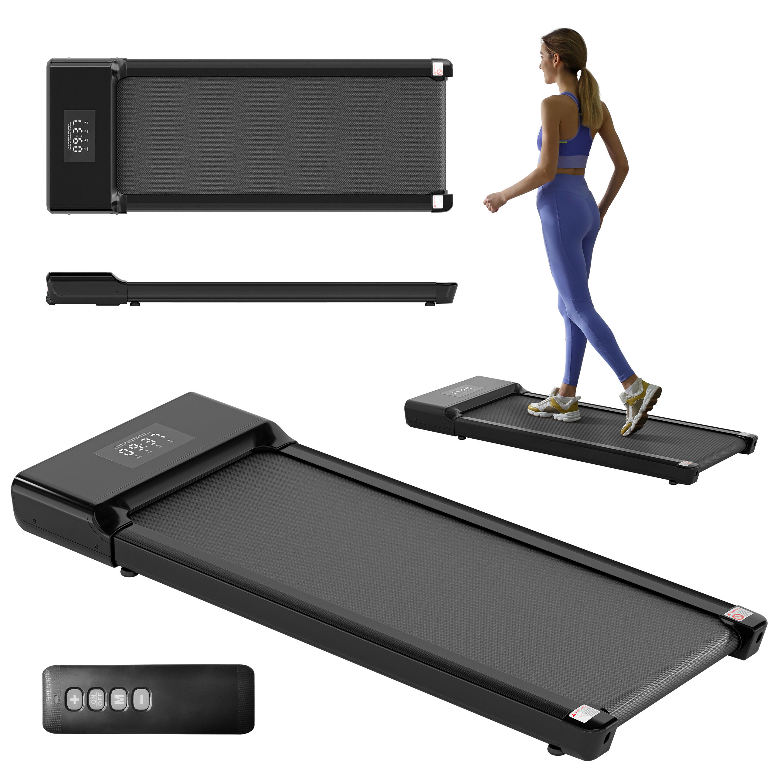 ATHLER Unter-Tisch-Laufband Impala 10 Athler Geschwindigkeit 1-6 km/h, LCD-Display