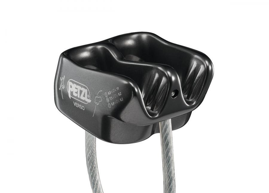 Assureur descendeur Petzl Verso aluminium gris 55 g compatible cordes 8,5–11 mm 2/4