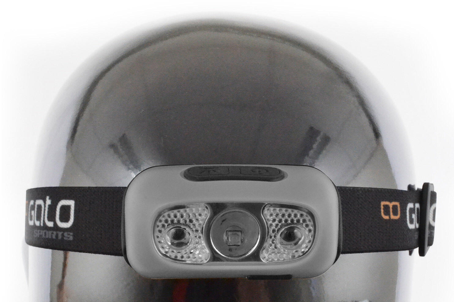 Kopf-/Helmlampe USB grau Einheitsgröße 3/5
