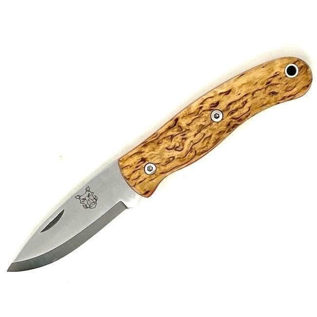 TBS Outdoor Boar Folding Pocket EDC Knife Curly Birch