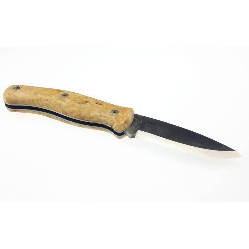 TBS Outdoor Boar Folding Pocket EDC Knife Curly Birch