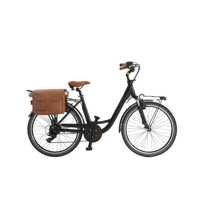 VENICE Elektro-Citybike MONOTUBO  CLASSIC Lady 26 inch,  zwart KOFFIE