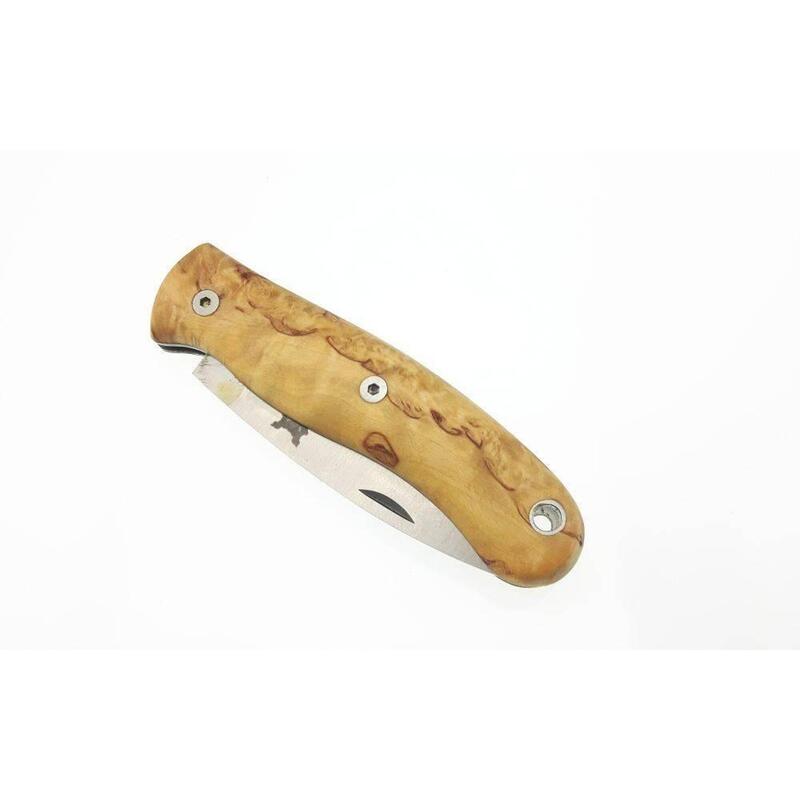 TBS Outdoor Boar Folding Pocket EDC Knife Curly Birch