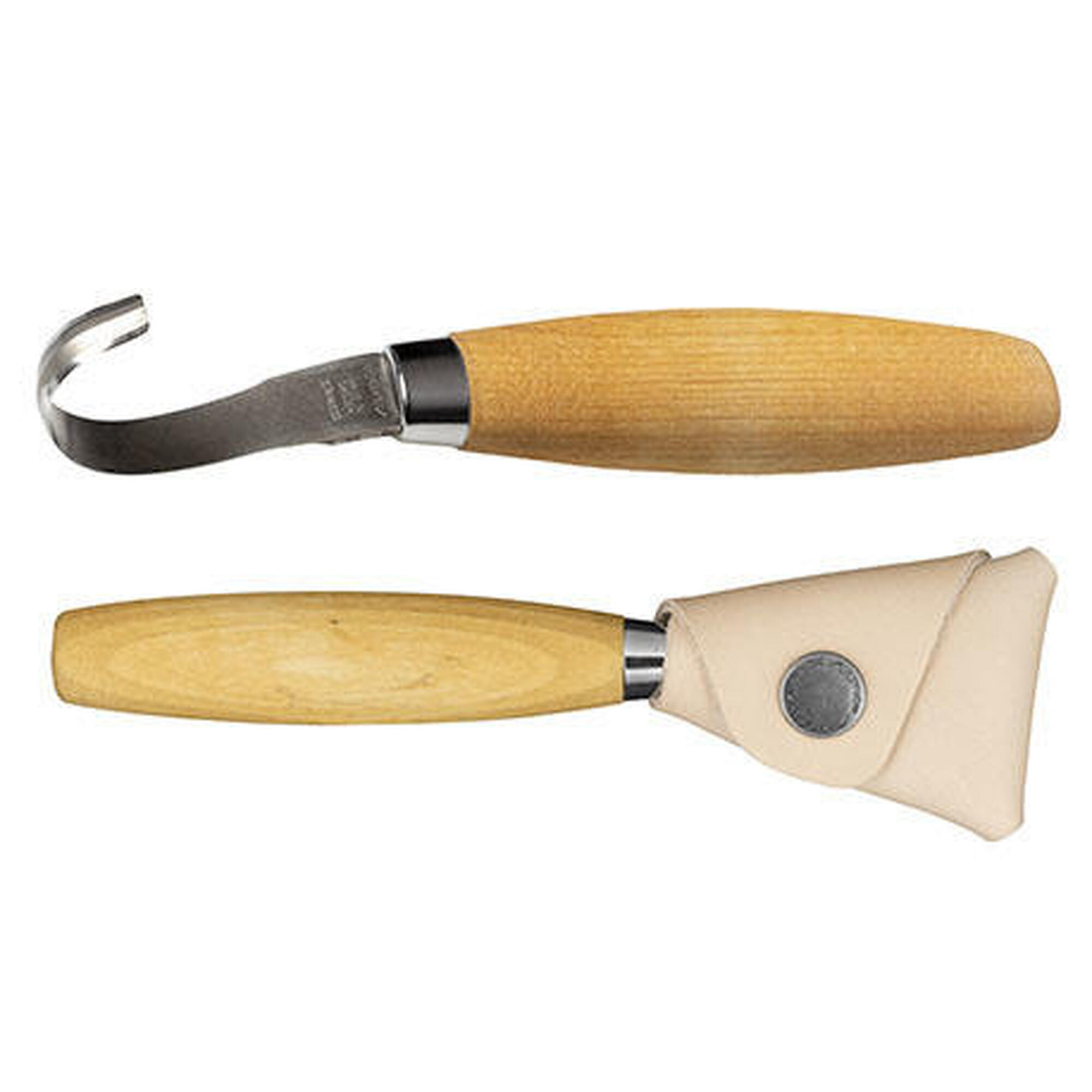 MoraKniv Couteau cuillère 162 avec double tranchant et protection en cuir