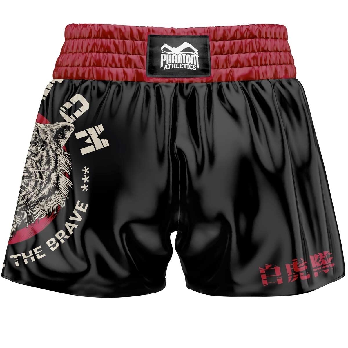 Muay-Thai-Shorts Phantom Tiger Unit – Schwarz/Rot – XXL 2/3