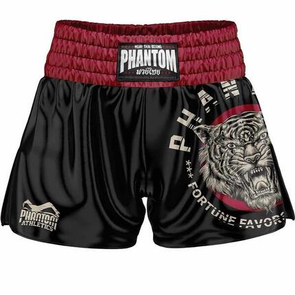 Muay-Thai-Shorts Phantom Tiger Unit – Schwarz/Rot – XXL