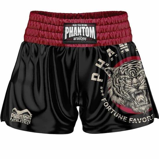 Muay-Thai-Shorts Phantom Tiger Unit – Schwarz/Rot – XXL