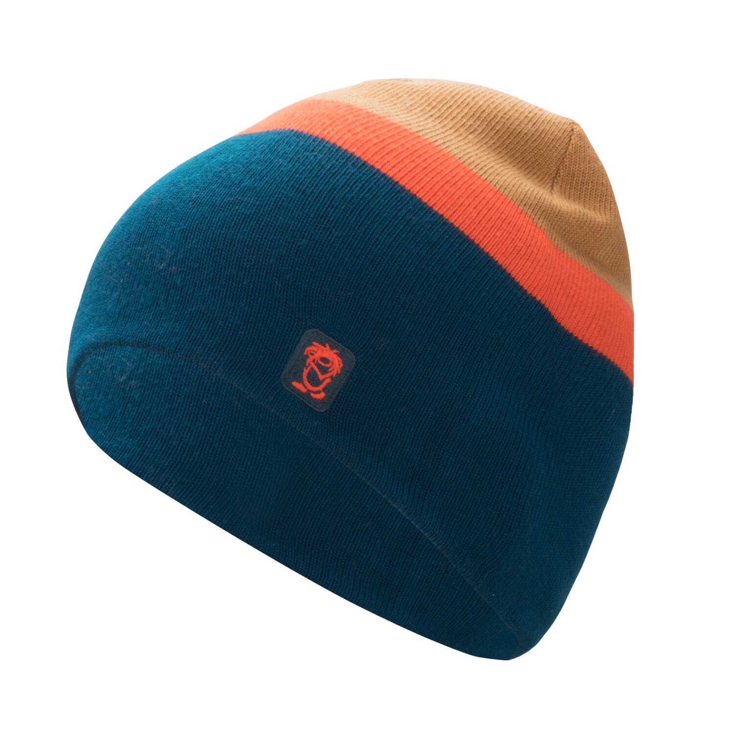 TROLLKIDS Kinder Beanie Nordland  Madeira Blau/Tieforange