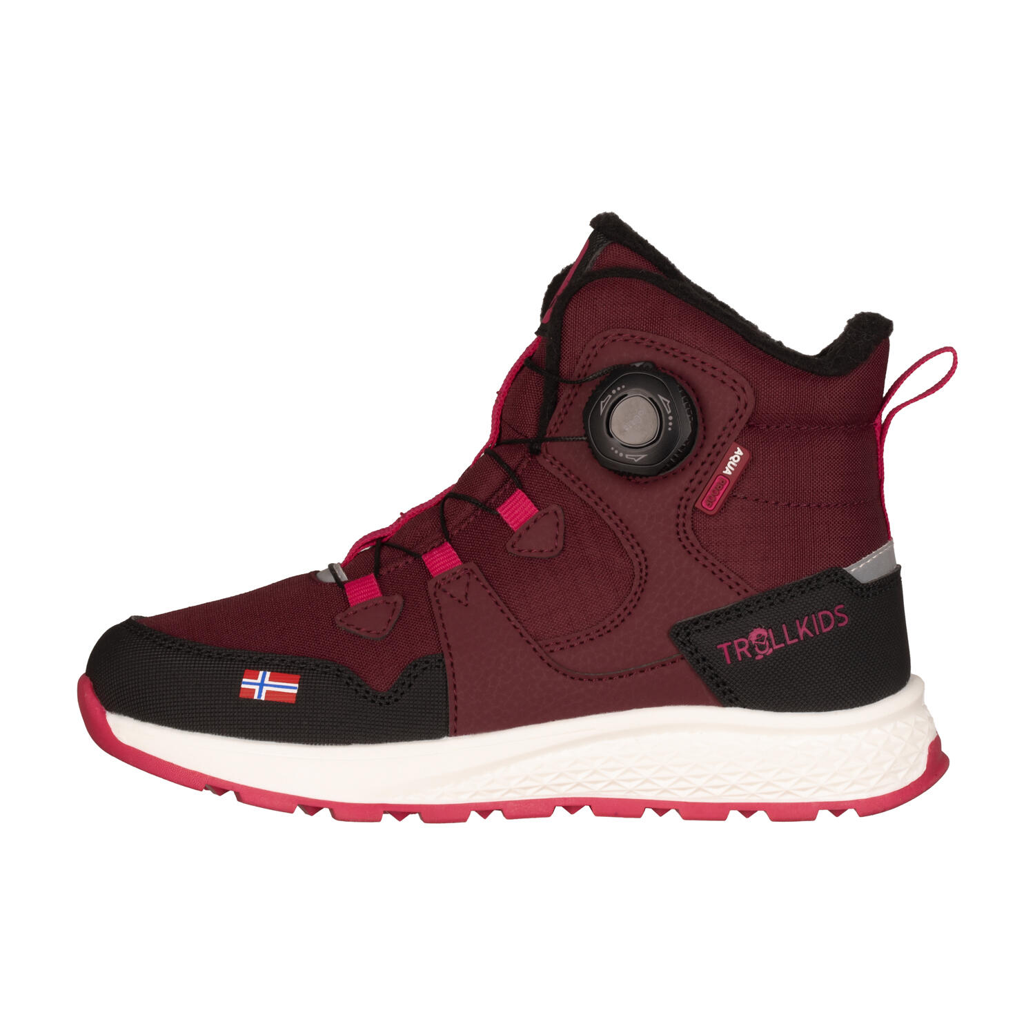 Kinder Winterschuhe Bergen Mid Cut Burgunderrot/Magenta 2/7