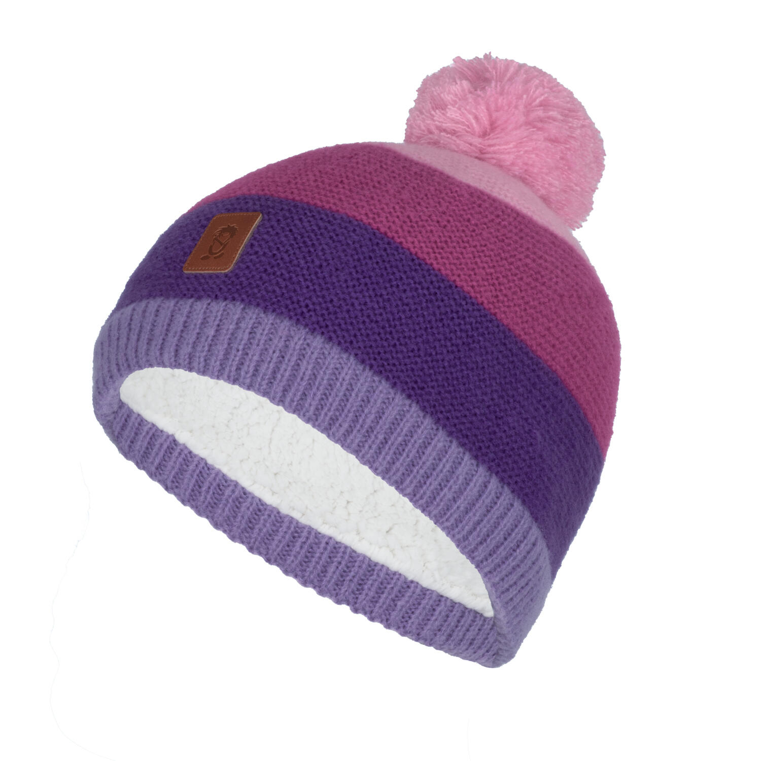 TROLLKIDS Kinder Beanie Gryllefjord Helle Beere/Dunkellila
