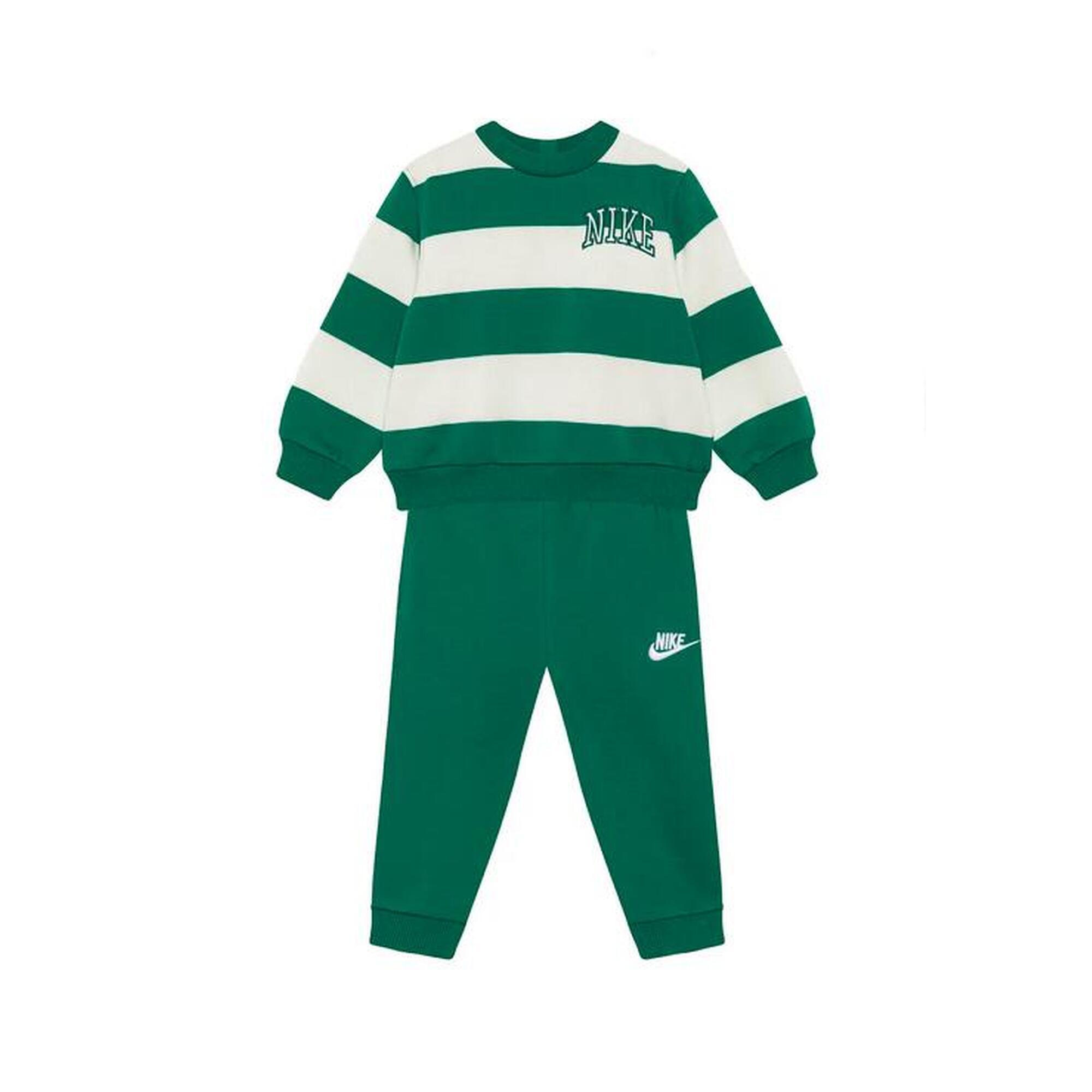 Tuta bambino nike stripe relax - verde/bianco