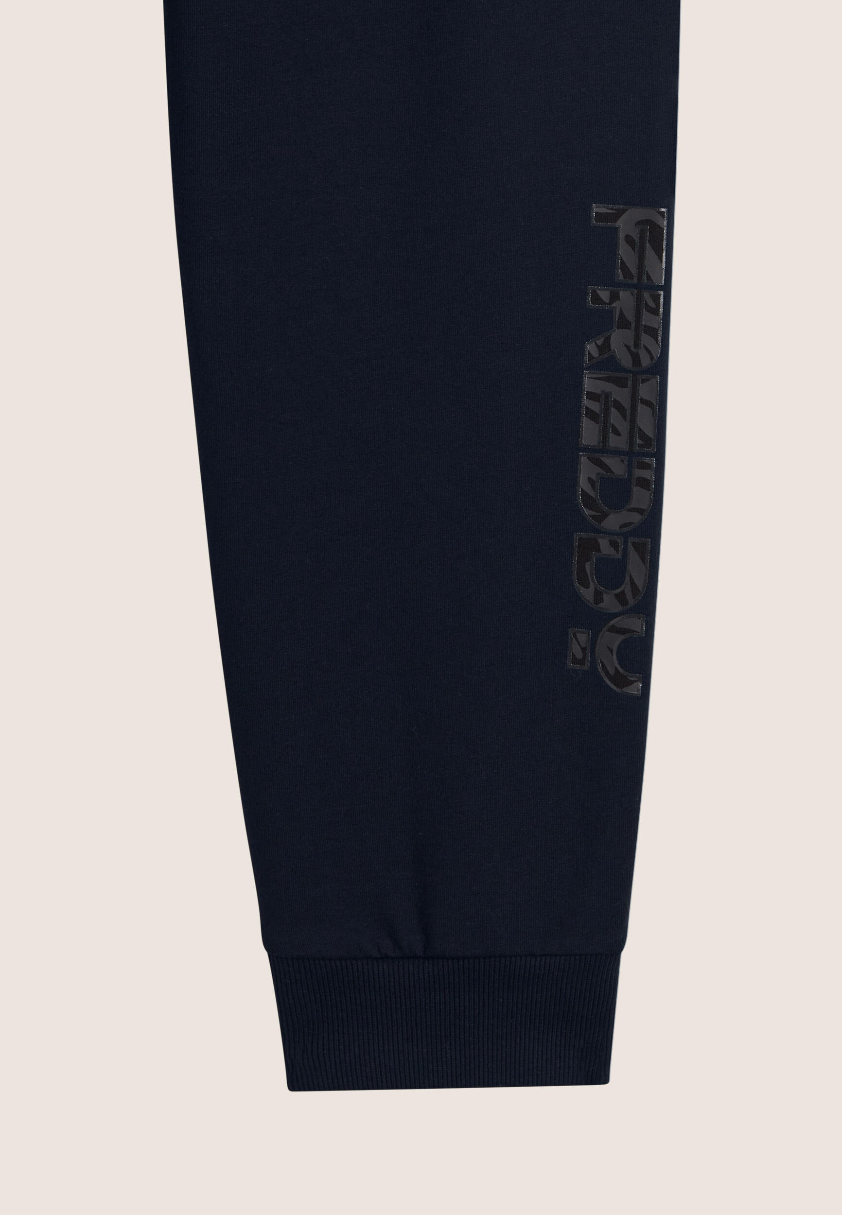Pantaloni donna in felpa garzata con logo floreale sul fondo 3/3