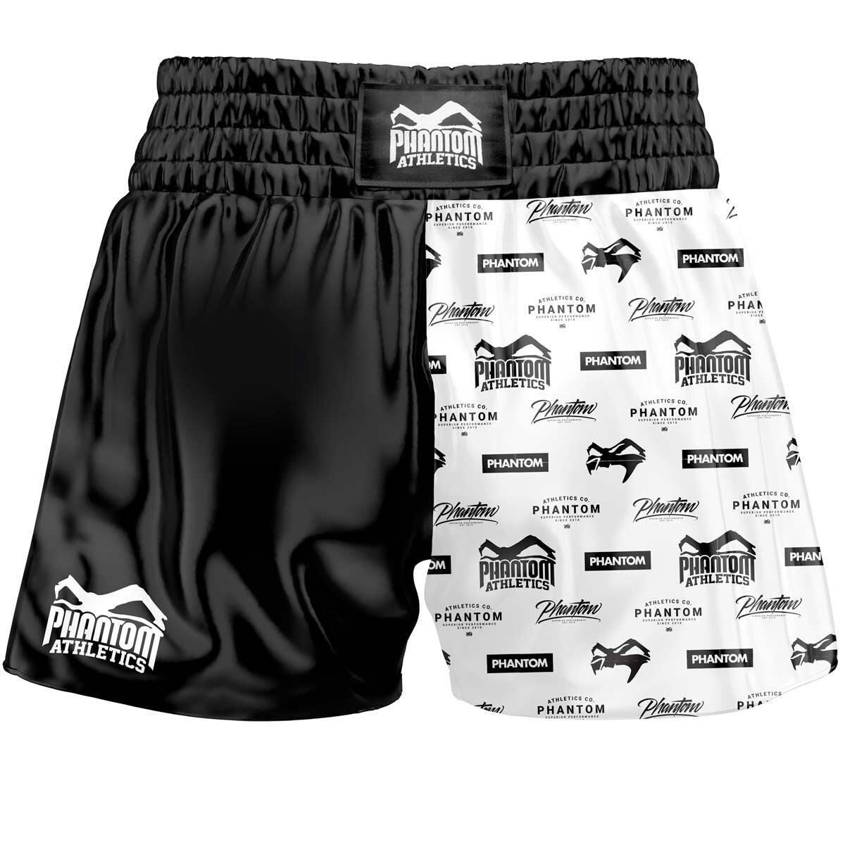 Short Muay Thai Legend Phantom – Noir / Blanc – XXL 2/3