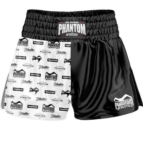Muay Thai Shorts Legend Phantom – Schwarz / Weiss – XL