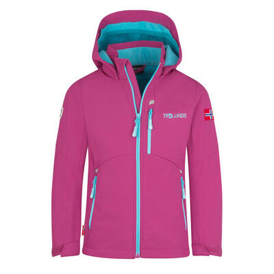 Mädchen Softshell-Jacke Balestrand Helle Beere/Madeirablau/Lagunenblau