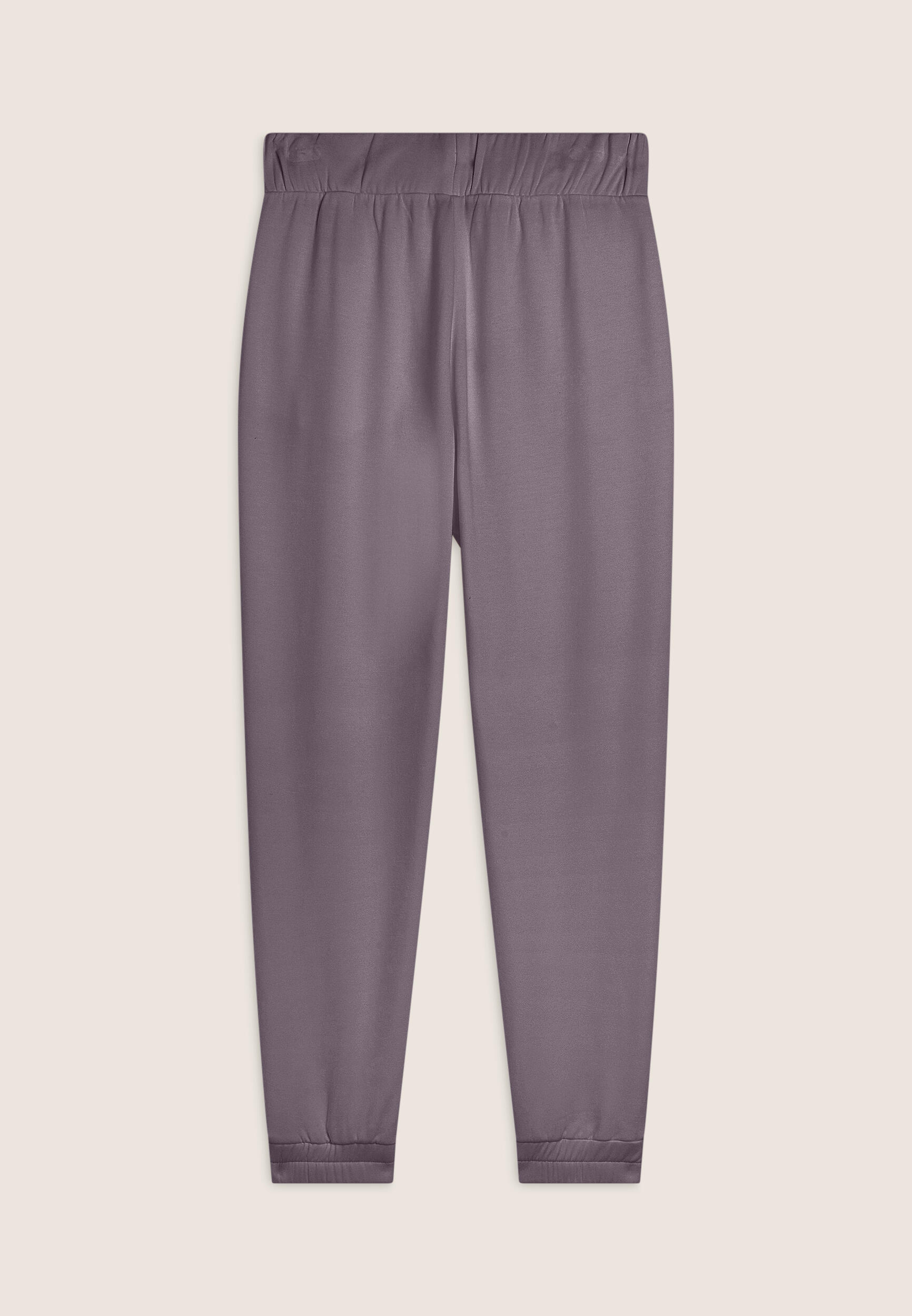Pantalone donna in felpa di viscosa con elastico sul fondo 2/3