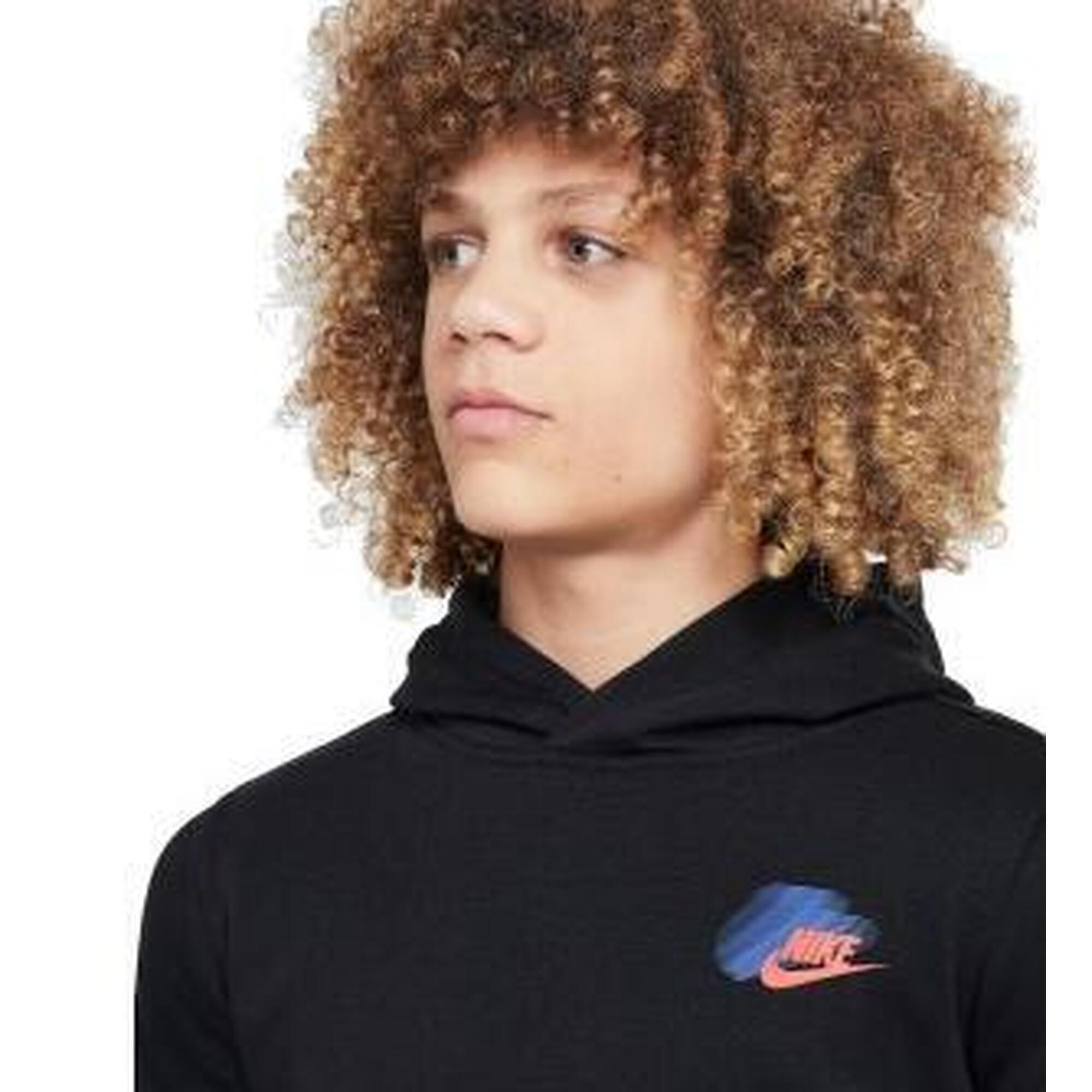 Felpa ragazzo nike sportswear standard issue - nero