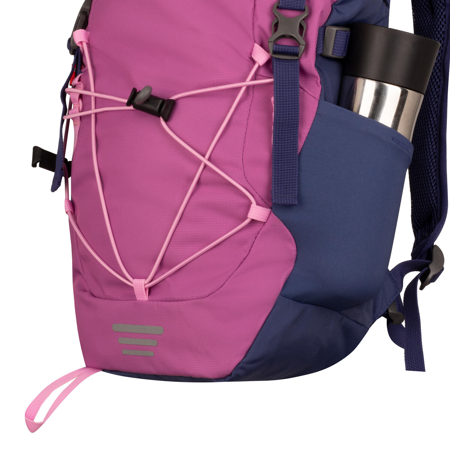 Kinder Wanderrucksack Fjell Trekker 15  Malve Rosa/Violettblau/Wildrose 3/7