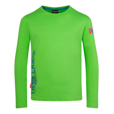 Kinder Longsleeve Stavanger XT Schwarz/Dunkelorange