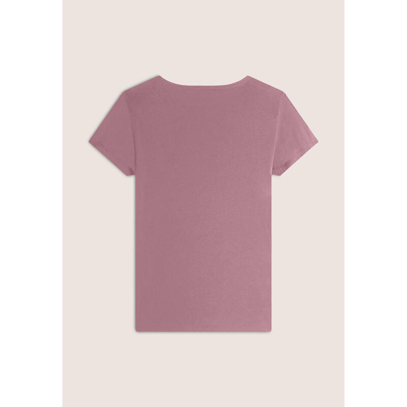 T-shirt donna comfort fit con logo decorato floreale