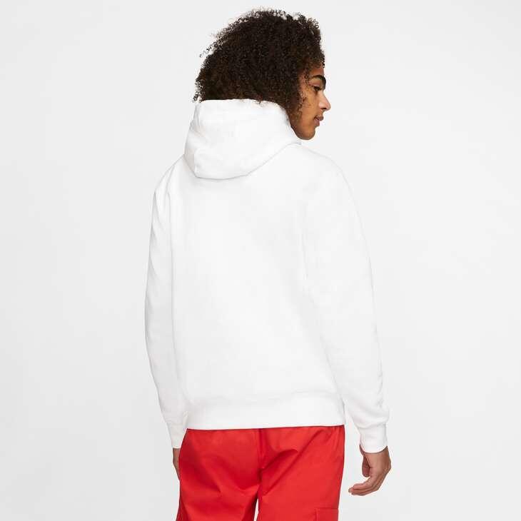 Felpa con cappuccio uomo ( fleece) nike bianco 4/4