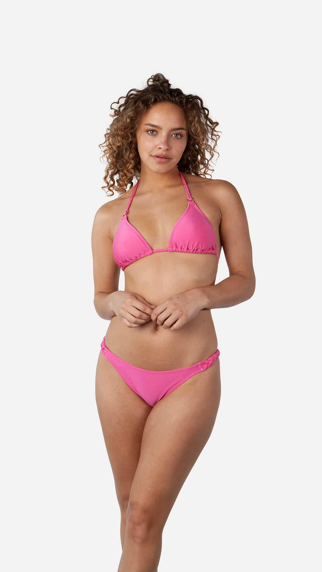 Bikini femme Barts Isla Braided Cheeky Tanga Rose vif 2/4