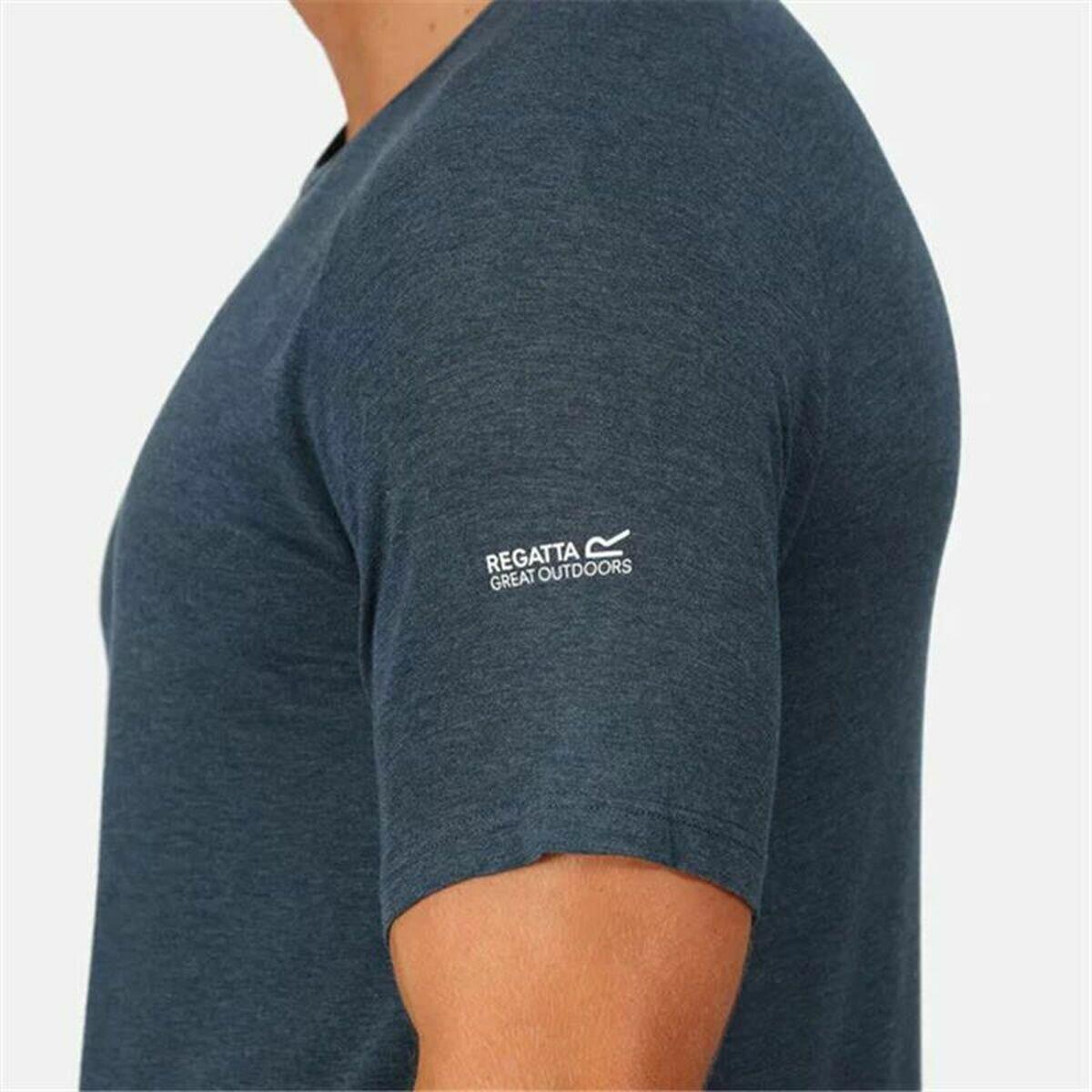 Heren-T-Shirt met Korte Mouwen Regatta Ambulo Blauw 4/5