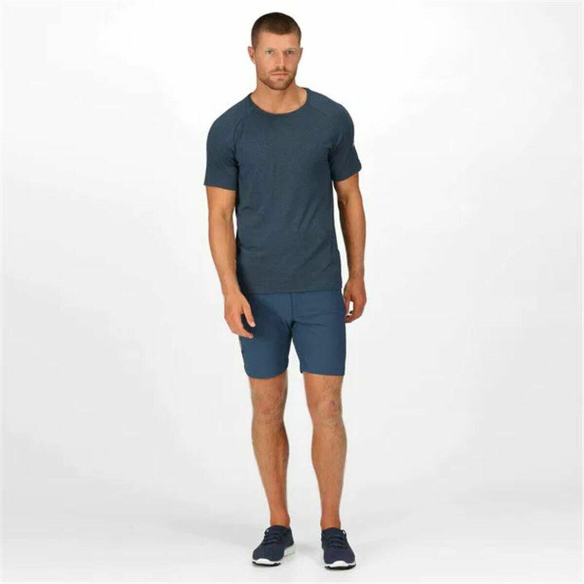 Heren-T-Shirt met Korte Mouwen Regatta Ambulo Blauw 3/5