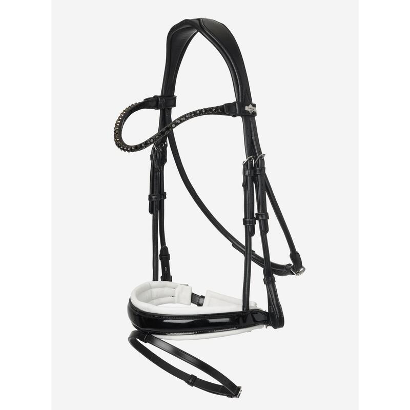 Paardrijden - Unisex -  Black/white - -kudos Patent Dressage Bridle