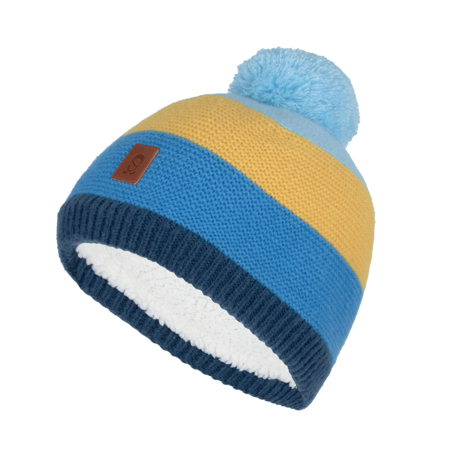 TROLLKIDS Kinder Beanie Gryllefjord Mystik Blau/Mango