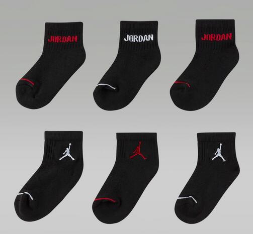 Sei paia di calzini jordan legend ankle - nero 1/2