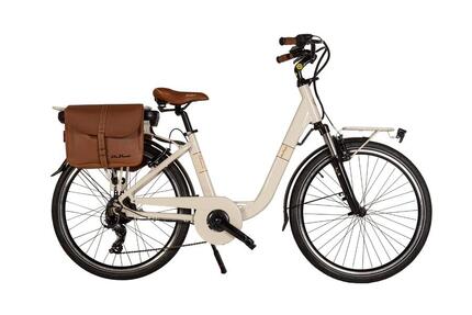 Elektro-Citybike MONOTUBO CLASSIC Lady 26 inch, CAPPUCCINO BEIGE