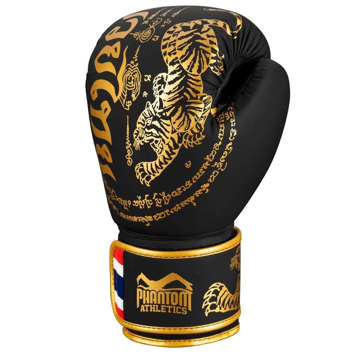 Phantom Muay Thai Boxing Gloves Black-Gold 16 oz 2/3