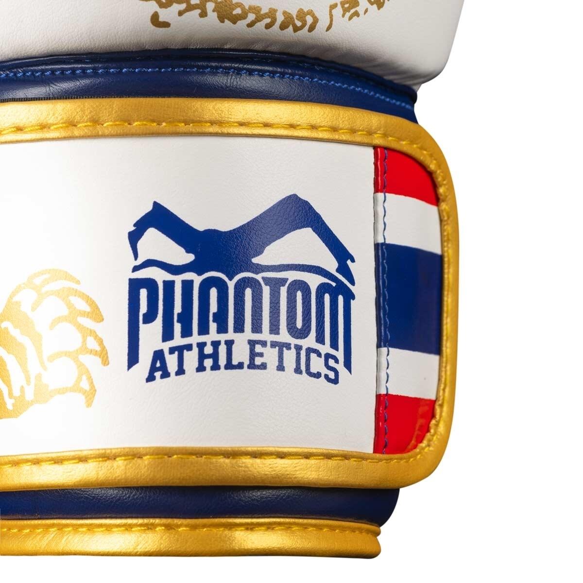 Phantom Boxhandschuhe Muay Thai Weiß-Gold 10 oz 4/7
