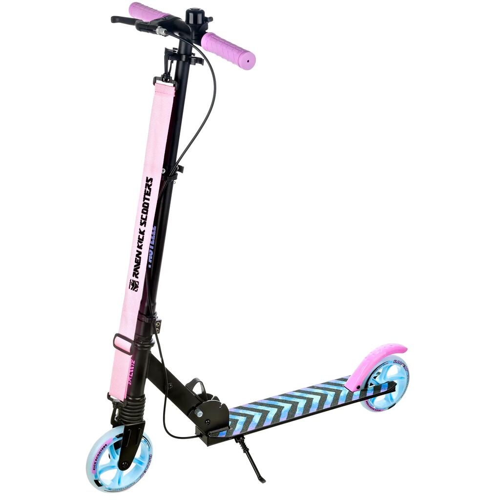 Тротинетка Raven Pastelle Black/Pink 145mm z амортисьор, спирачка i звънец