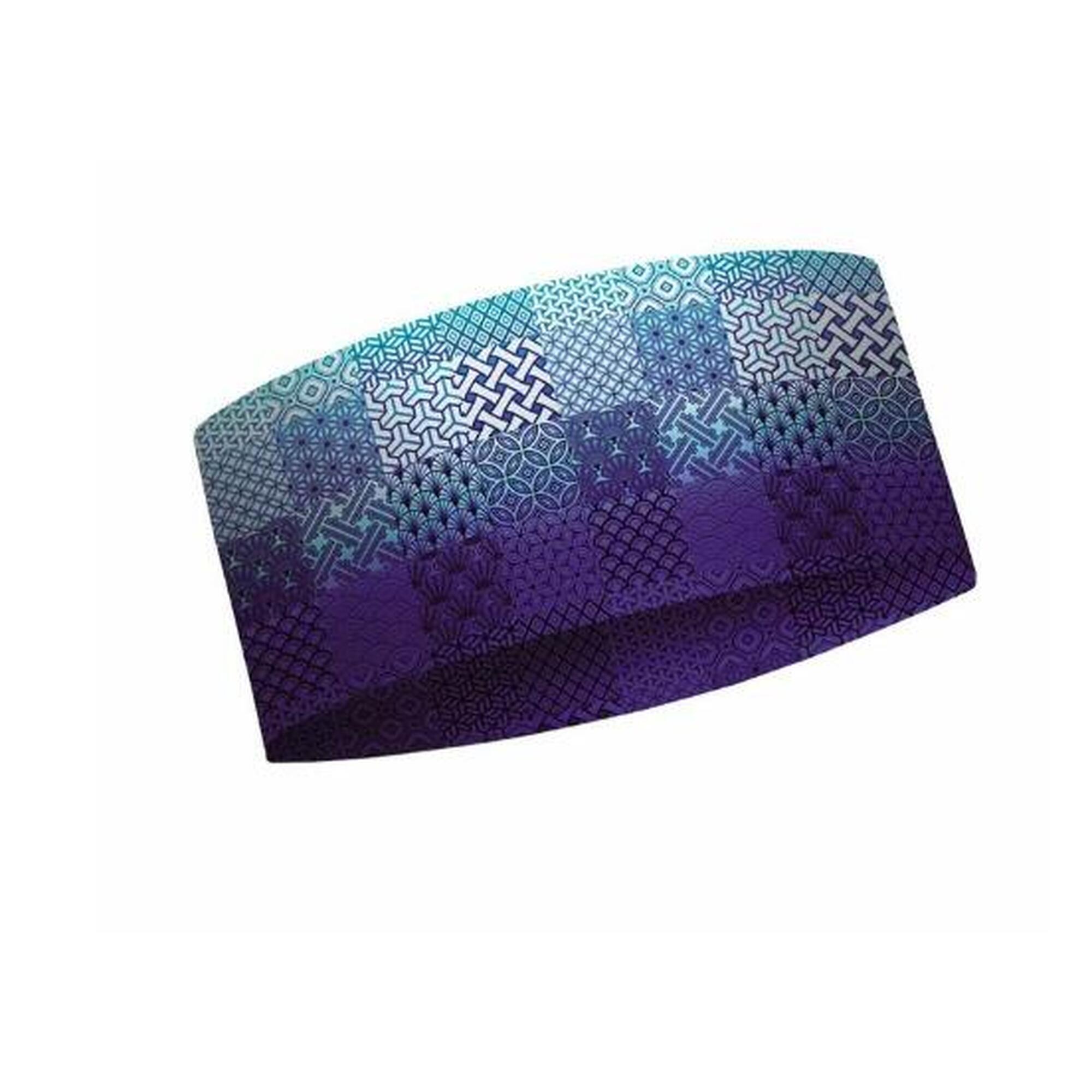 Cinta de Pelo Running Termoreguladora Geometric Adulto Azul