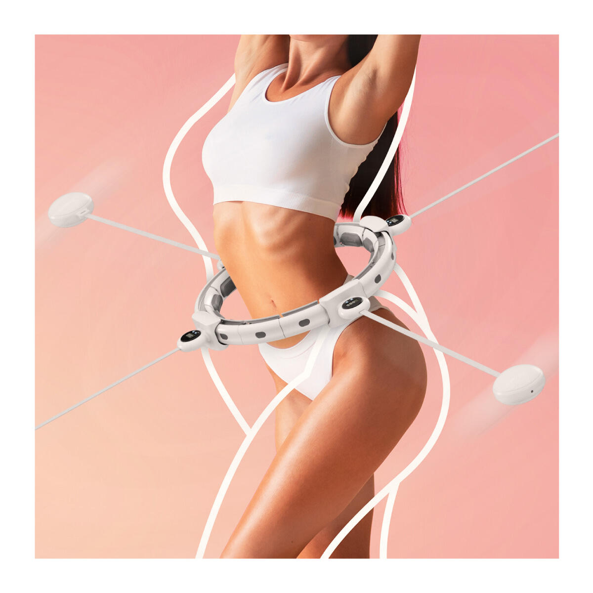 Großer Hula-Hoop zum Training Athler Emu 50 mit Gewicht und Massage-Noppen 7/7