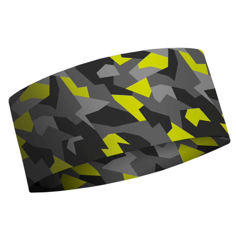 Cinta de Pelo Running Termoreguladora Geometric Camo Orange Adulto