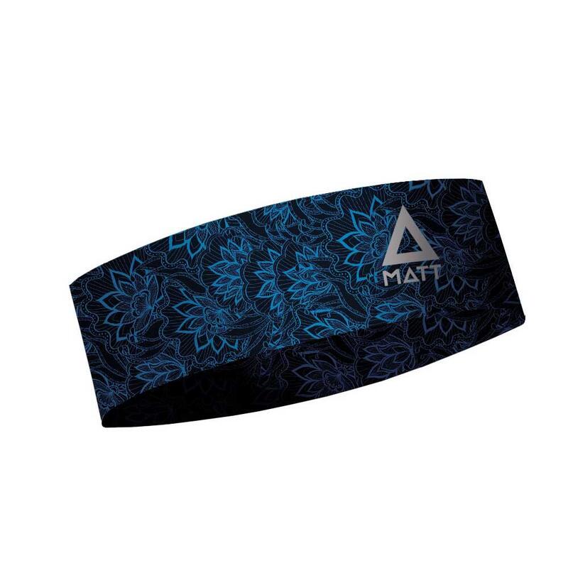 Cinta de Pelo Estrecha Running Coolmax Pro Floral Blau Adulto Azul