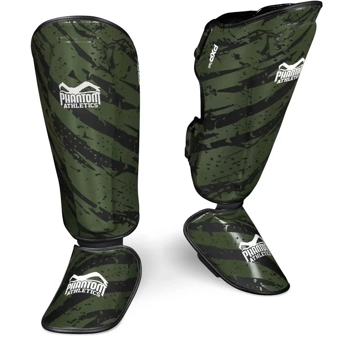 Protège-tibias Phantom Camo Tiger – Vert – S/M 1/2