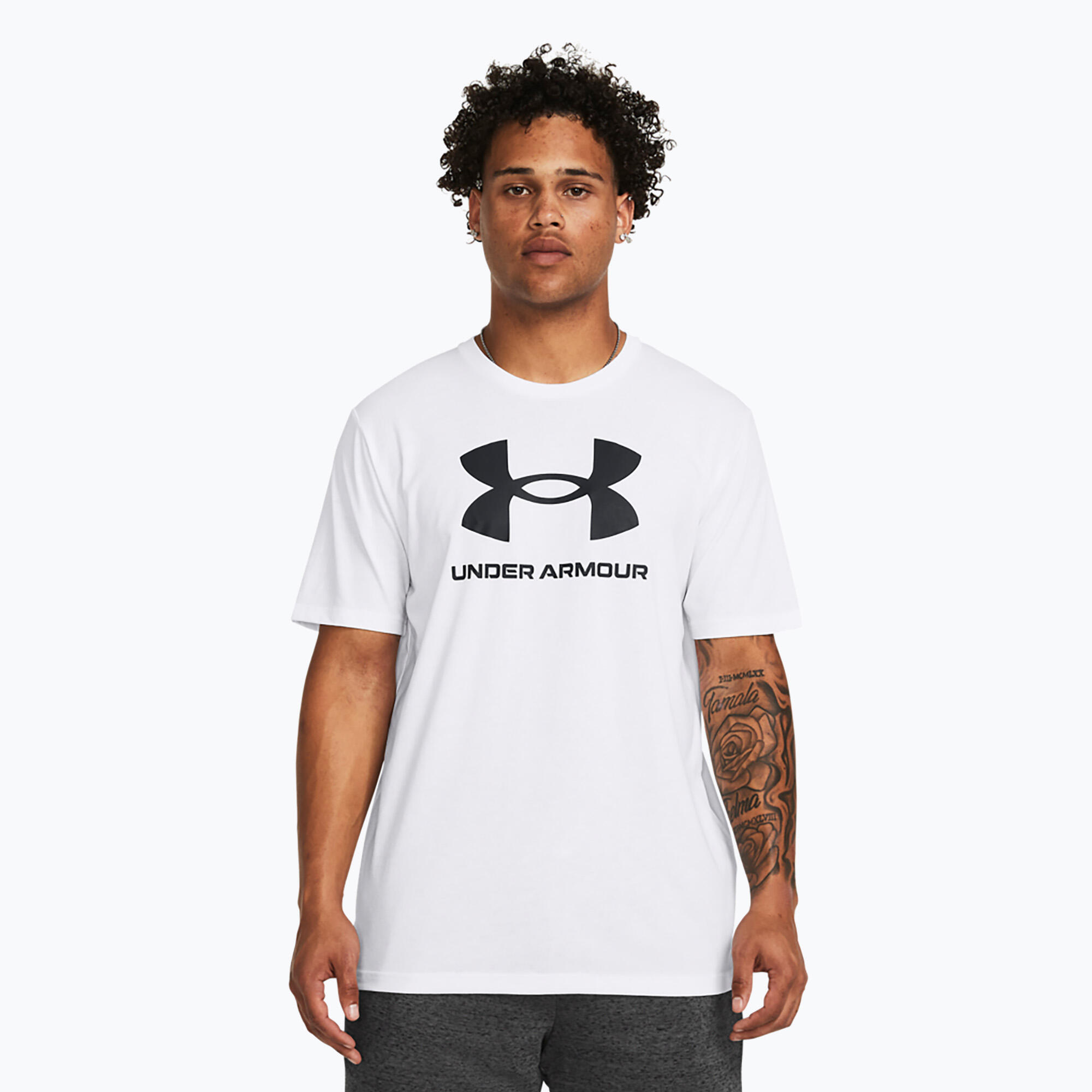 Maglietta Logo Uomo Under Armour Sportstyle Bianco 3/5