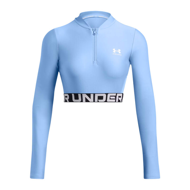 Under Armour Heat Gear Rib 1/4 Zip trainingstop voor dames